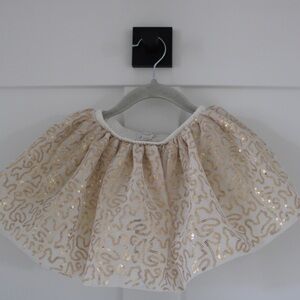 Mud Pie Gold Sequin Kids Skirt
